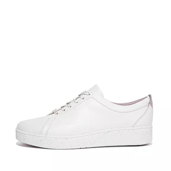 Baskets Femme Fitflop Rally Speckle-Sole Cuir Blanche (GJQ860479)